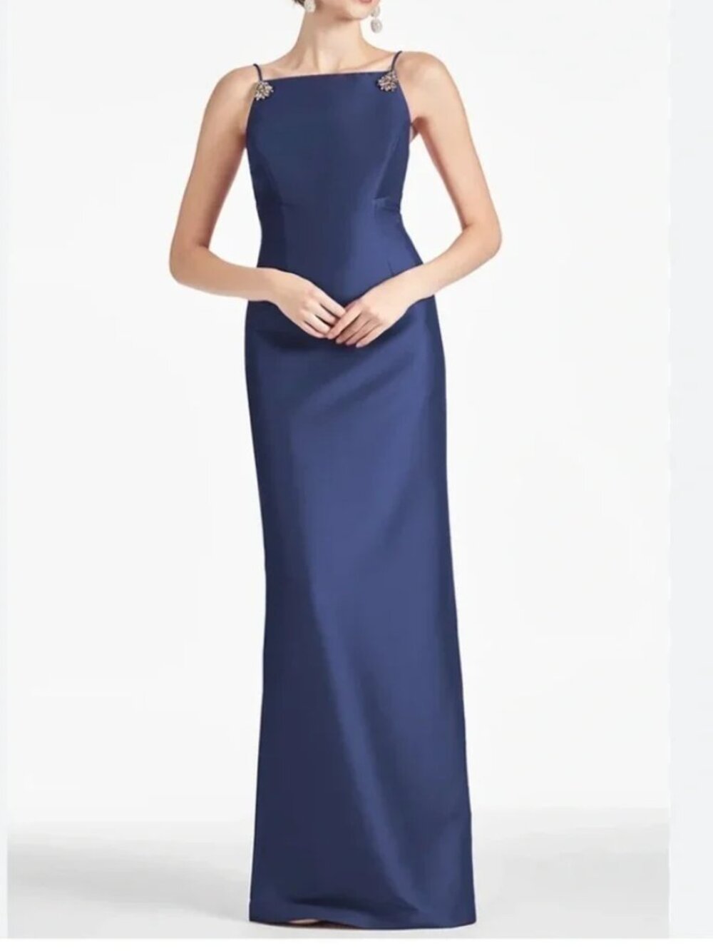 NWT Sachin Babi Pryce Night Sky Stretch Mikado Column Gown 10